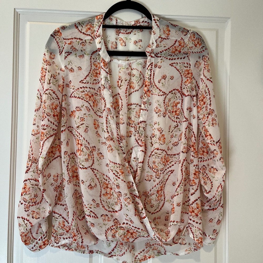 Boho Chic Blouse, Paisley Pattern. Size 4